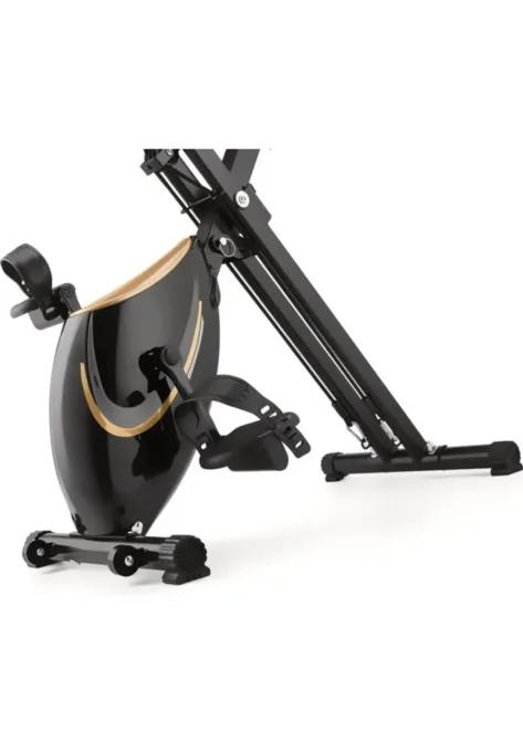 Велотренажер магнитный Gymtek FX600 складной с эспандерами черный с желтым Киев - изображение 9