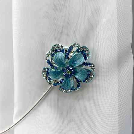 Магніти для штор та гардин "Flowers" набір 2 шт Блакитний (81-240) Київ