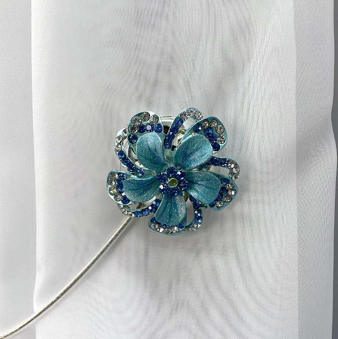 Магніти для штор та гардин "Flowers" набір 2 шт Блакитний (81-240) Київ - фото 2