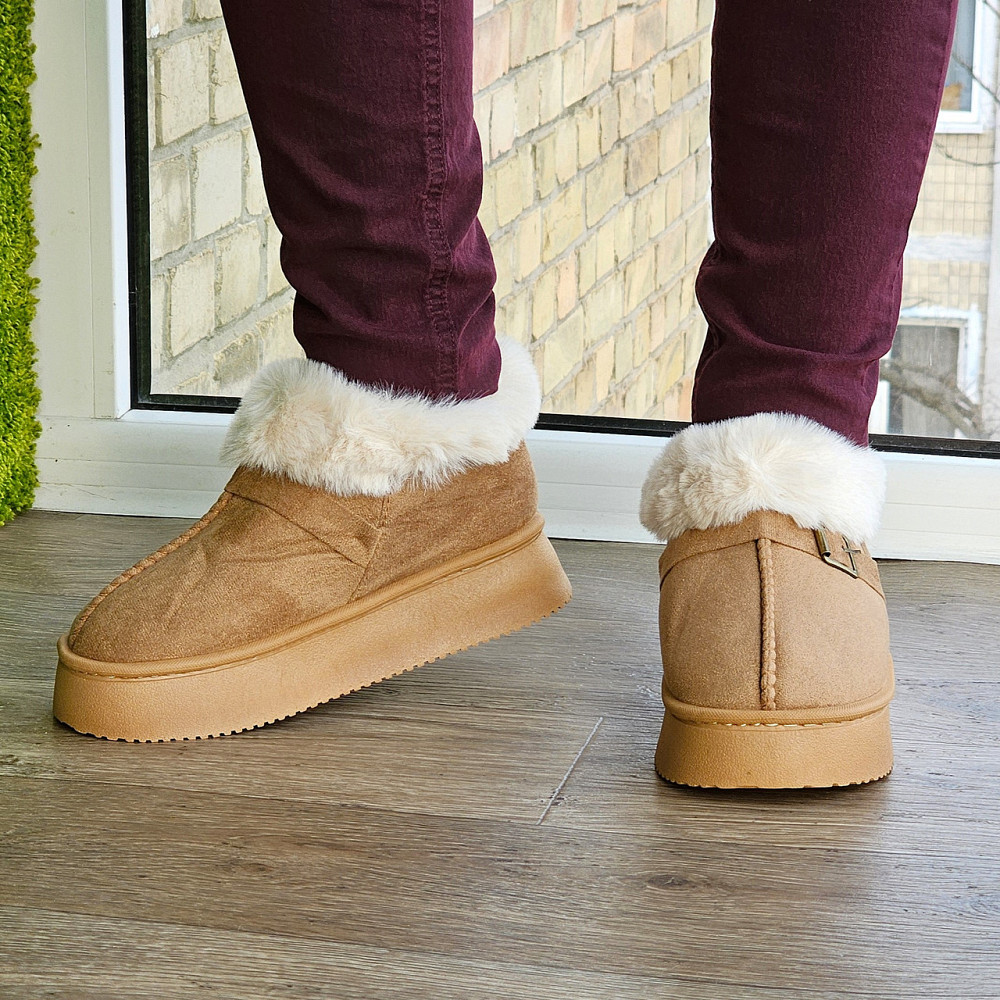 Зимові жіночі Уги Руді Чобітки з Хутром Теплі Коричневі (розміри: 36,37,38,39,40,41) Дніпро - фото 10