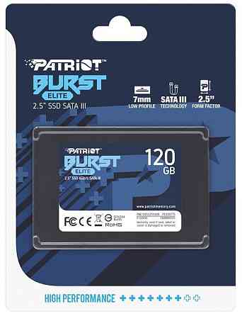Накопичувач SSD 120 GB Patriot Burst Elite 2.5" SATAIII TLC (PBE120GS25SSDR) 2.5" Харків