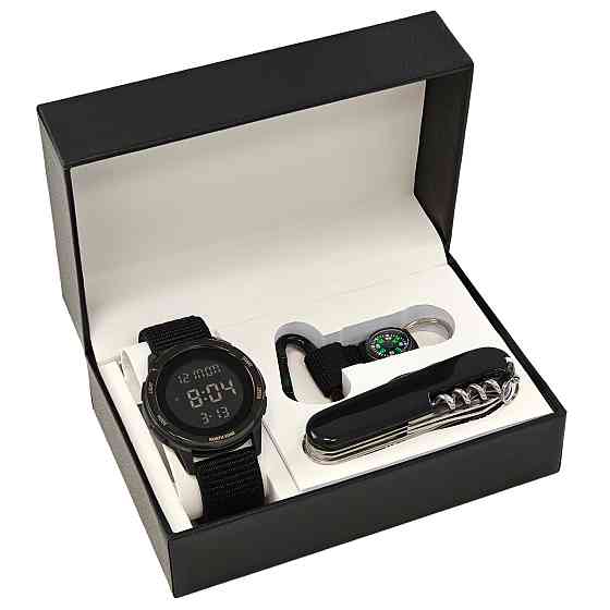 Годинник чоловічий водостійкий тактичний North Edge Terrax Set набір з компасом Київ