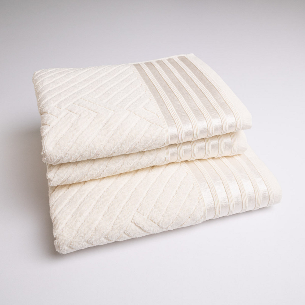 Набор махровых полотенец SOFT 3шт GM Textile 50х90см, 50х90см, 70х140см 500г/м2 (Ванильный) Сумы - изображение 1