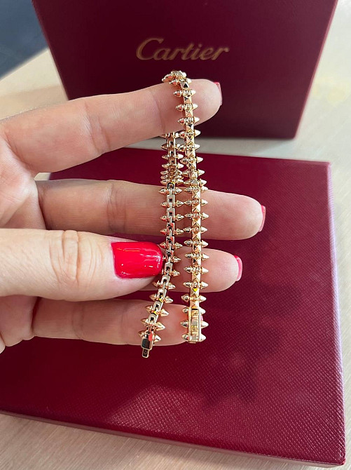 Браслет Cartier  Подвижные зубчики  Розовое  золото Одесса - изображение 2