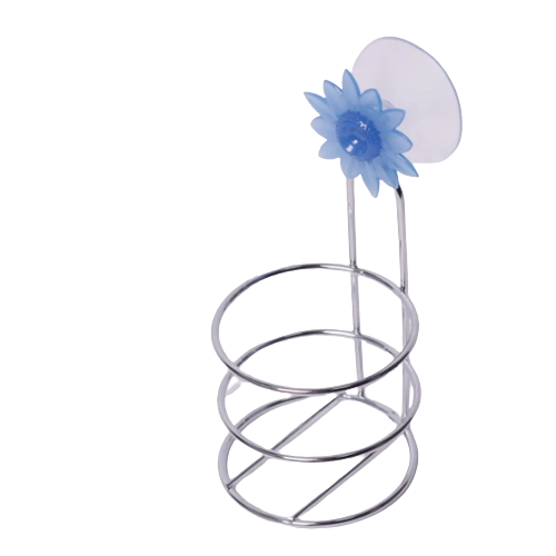 Стакан навісний для зубних щіток 14*9см з підставкою білий/синій Besser Житомир - фото 2