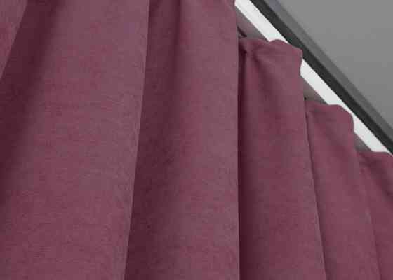 Шторная ткань микровелюр Petek цвет темно-розовый 1517ш Киев