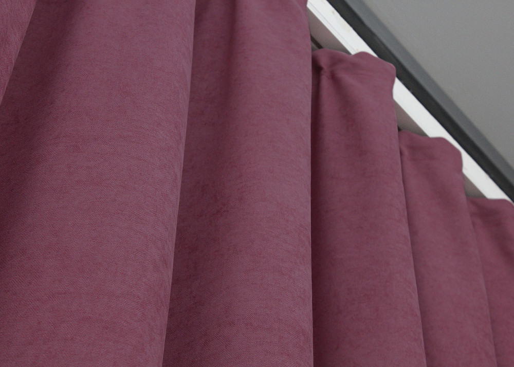 Шторная ткань микровелюр Petek цвет темно-розовый 1517ш Киев - изображение 6