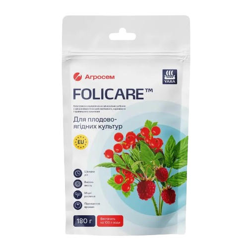 Добриво для плодово-ягідних культур універсальне мінеральне 180гр Yara Folicare Житомир - фото 1