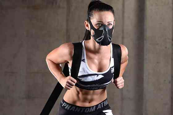Маска для тренування дихання Phantom Training Mask Black S Каменское