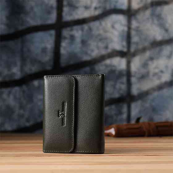 Стильный кошелек среднего размера из натуральной кожи ST Leather 23075 Зеленый Киев