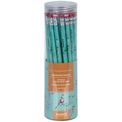 Олівець графітний Axent OS, Spring круглий, з гумкою, НВ (9009/36-26-A) Вінниця - фото 2