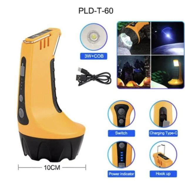 Прожектор лампа для кемпінгу T60-3W-COB, Ударостійка лампа-ліхтар для кемпінгу, Освітлення UX-126 для кемпінгу Київ - фото 10
