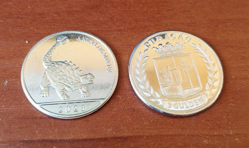 Кюрасао 3 гульдена 2023 ANKYLOSAURUS Полтава - изображение 1