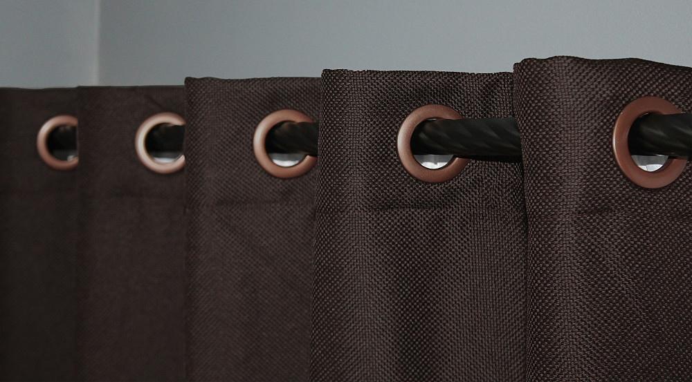 Комплект штор на люверсах VR-Textil Лен-блэкаут Лен Мешковина № 291ш Венге 150х250см 2 шт (37-0003) Киев - изображение 8