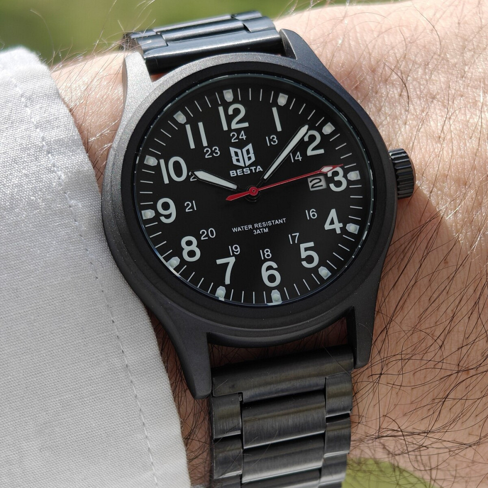 Годинник чоловічий тактичні Besta Command Black Metal (2 ремінці) Вінниця - фото 7