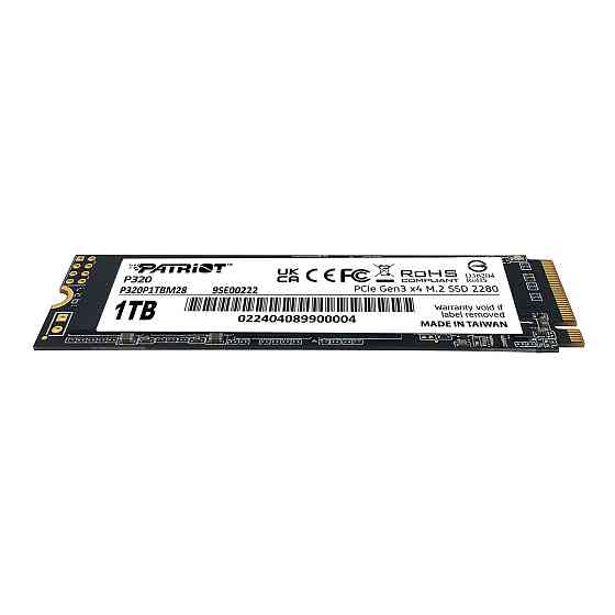 SSD M.2 Patriot P320 1TB NVMe 2280 Gen3.0 x4 3D TLC (P320P1TBM28) Київ