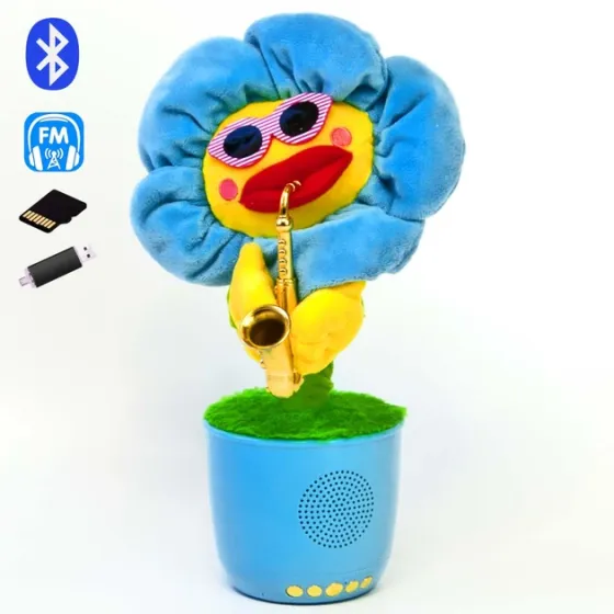 Танцующая и поющая игрушка-цветок Dancing Flower G26 подключение Bluetooth для взрослых и детей Киев