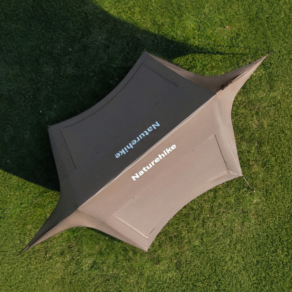 Тент туристичний Naturehike Cloud Skies Tarp Lite CNK2650WS023, 960 х 485 х 260 см, темно-коричневий Киев - изображение 3