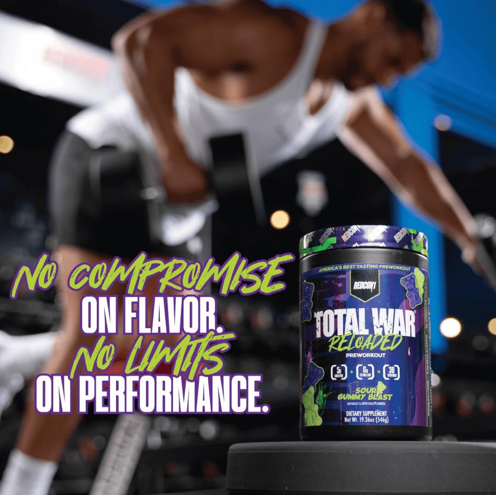 Предтренировочный комплекс Redcon1 TOTAL WAR Reloaded 546 г, Sour Gummy Blast Луцк - изображение 3