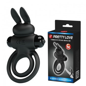 Ерекційне кільце - Pretty Love Vibrant Penis Ring III Black Sex Aura Київ - фото 1