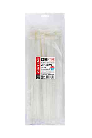 Хомути пластикові білі 7.6x300мм, 100шт Киев