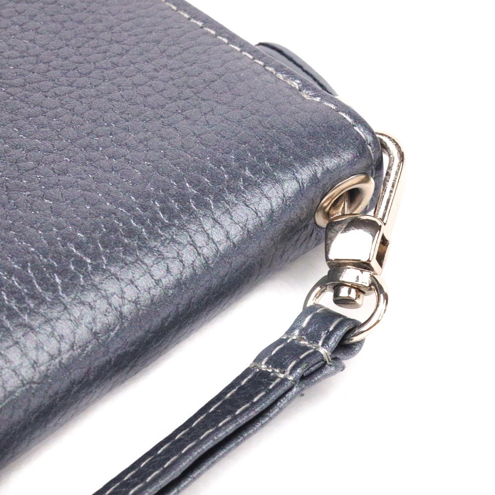 Чудовий гаманець з відливом для жінок із натуральної шкіри флотар CANPELLINI 21622 Сірий Київ - фото 6