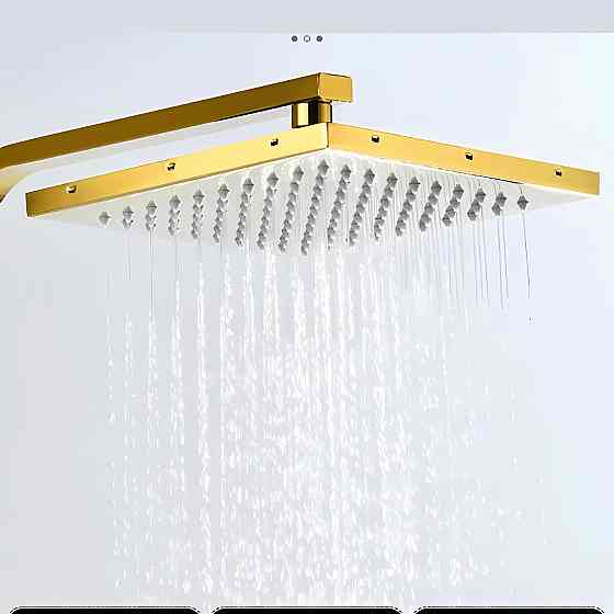 Душевая система хром золото,термостатический набор для душа-4 функции (909376022) Киев