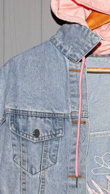 Джинсовая куртка женская оверсайз с капюшоном р 42-46 Харьков - изображение 6