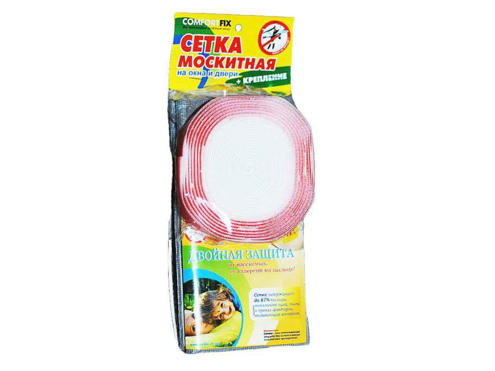 Комплект Сітка фасована 75х150мм кріплення біле 4,5м ТМ COMFORTFIX Solmir Київ - фото 1