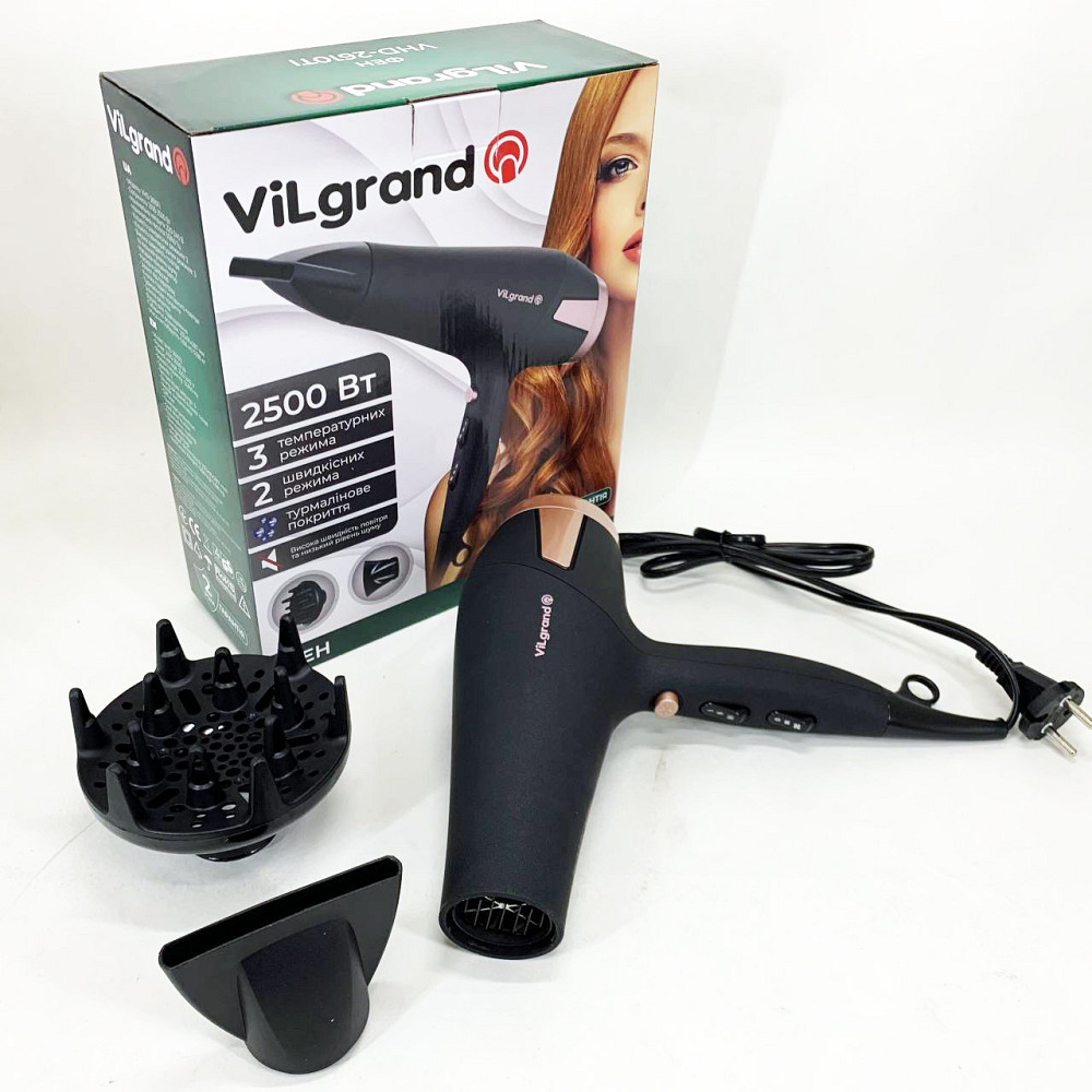 Електричний фен для укладання Vilgrand, Жіночий фен для волосся з режимом іонізації OR-55 Львів - фото 11