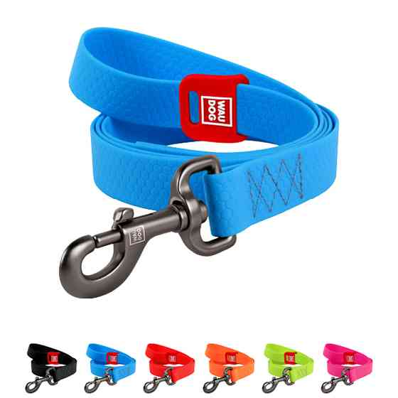 Повідець для собак водостійкий WAUDOG Waterproof, L-XXL, Ш 25 мм, Дов 122 см блакитний Коломыя