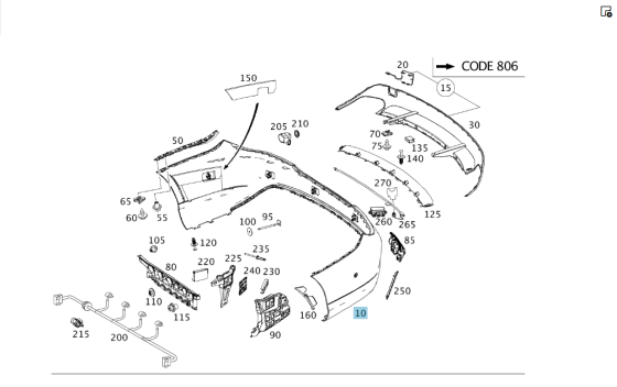 Mercedes-Benz  A1178800340 Задній бампер у зборі CLA Shooting Brake X117 CLA C117 Одеса