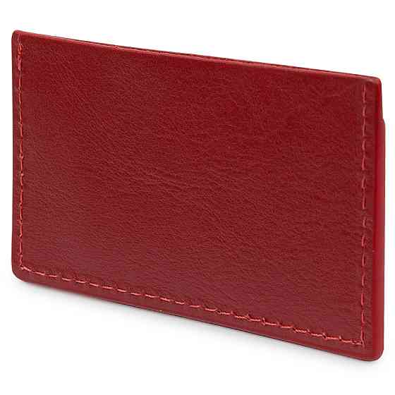 Шкіряний жіночий картхолдер GRANDE PELLE 11396 Червоний Київ