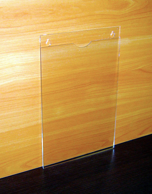 Карман EKOSTAR плоский вертикальный оргстекло 1,5-1,8-2 мм А5 Киев - изображение 3