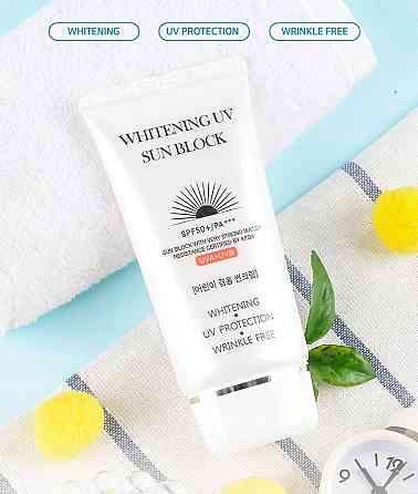 Солнцезащитный отбеливающий крем WHITENING UV SUN BLOCK CREAM SPF50 PA+++ Jigott 70 мл Киев