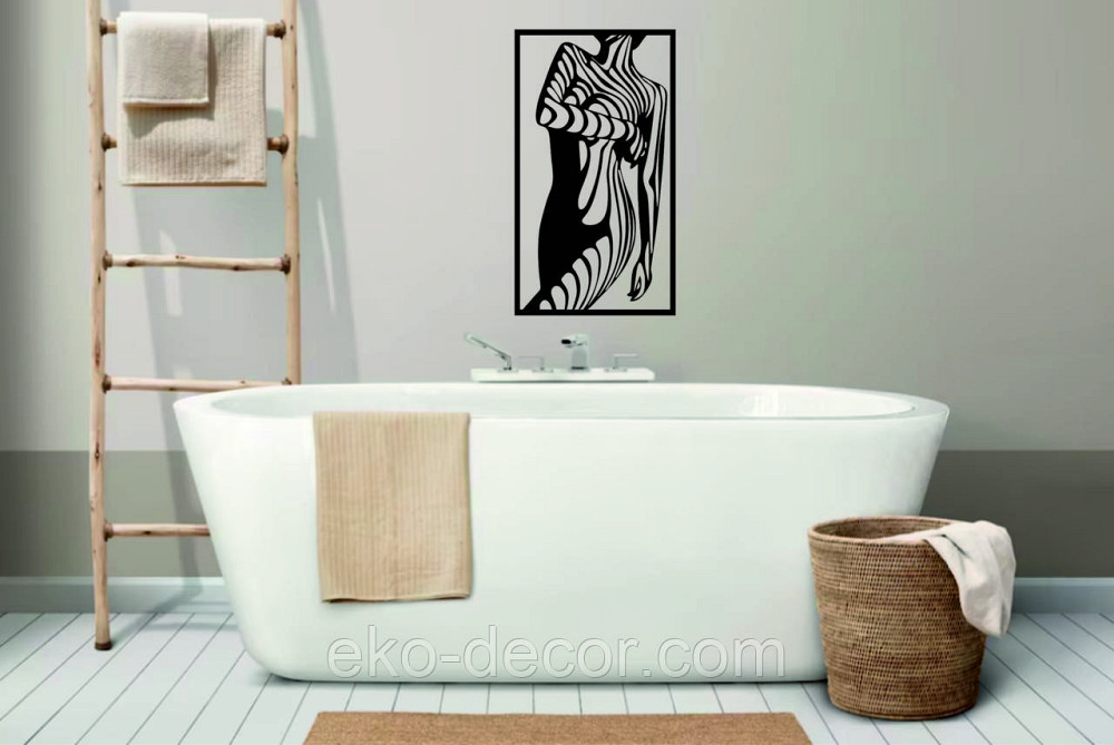 Декоративне настінне Панно «Сілует жінки», Декор на стіну 70*39 см, Чорний Київ - фото 9