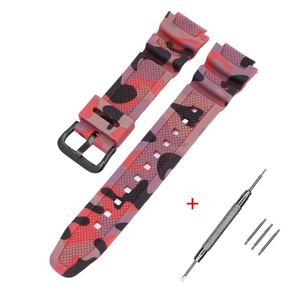 Ремешок для Casio G-Shock AQ-S800/AE-1200 Camo Red BK SBR Киев - изображение 1