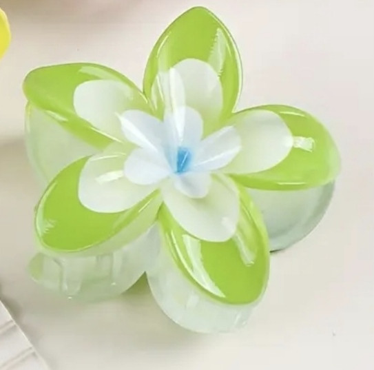 Заколка-крабік квітка Салатовий Смела - изображение 1