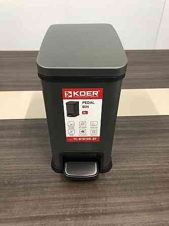 Відро для сміття з плавним закриттям прямокутне Koer TC-010108-07 8 л колір графіт (KR5591) ( 27951 ) Харьков