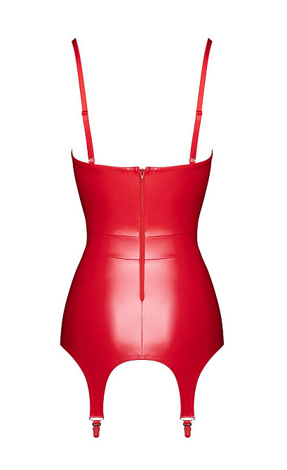 Корсет с подвязками для чулок Noir Handmade F368 Bombshell Fierce Corset-belt Red XL Sex Aura Киев - изображение 10
