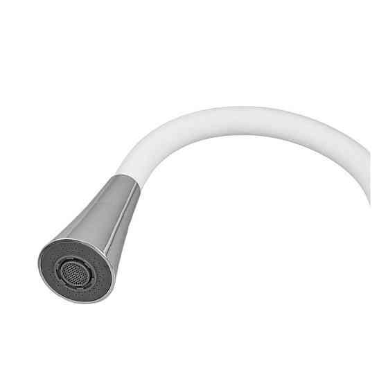 Кухонный смеситель MIXXUS ETNA 014-T NUT REFL.WHITE с хромированным корпусом и белым силиконовым изливом (MI8421) Харьков