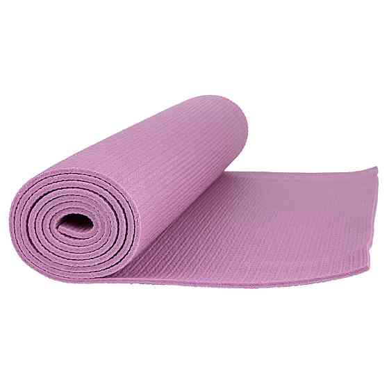 Килимок для йоги фітнесу гімнастіки каремат PowerPlay 4010 PVC Yoga Mat Рожевий 173см на 61см Київ