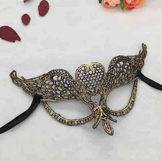 Маска маскарадна one size золотистий Київ