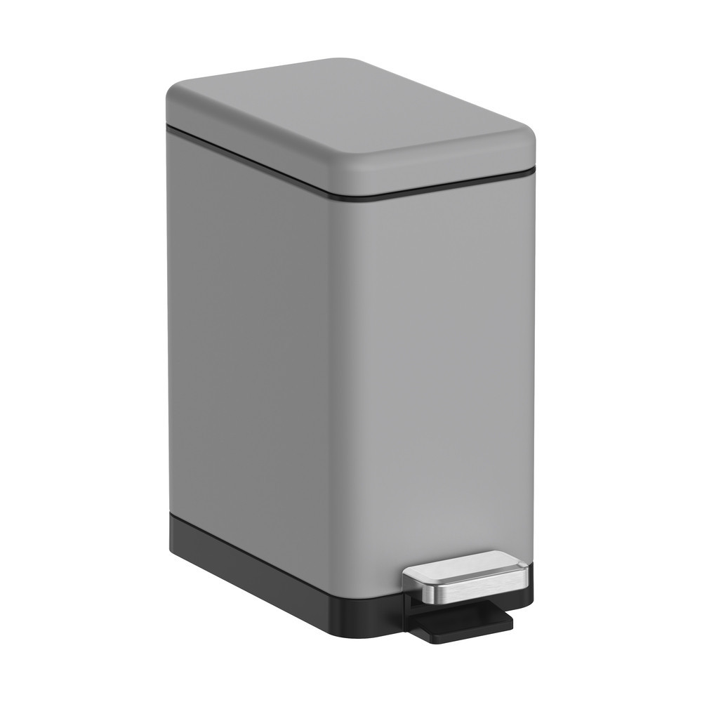 Відро для сміття з плавним закриванням Koer TC-010206-07 6 л колір сірий нерж. сталь антипалець (KR5596) Чернівці - фото 1