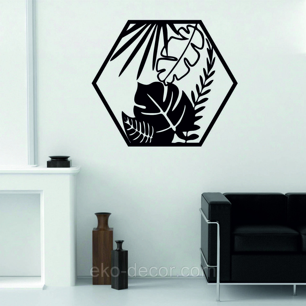 Декоративное настенное Панно «Растения» Декор на стену 70*70 см, Черный Киев - изображение 3