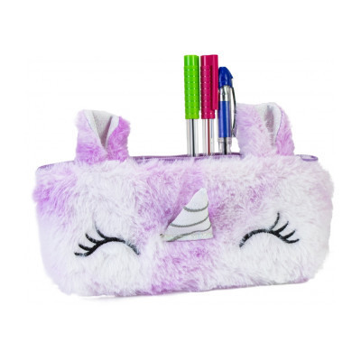 Пенал Cool For School плюшевий 1 відділення фіолетовий (CF87069) Вінниця - фото 2