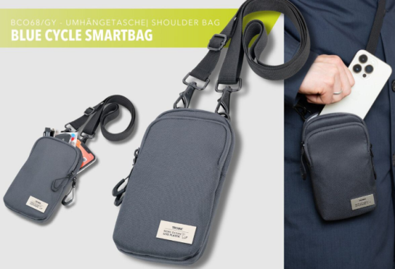 Сумка через плече,для смартфонів, 19 х 11 х 3,8 см, сіра Рівне