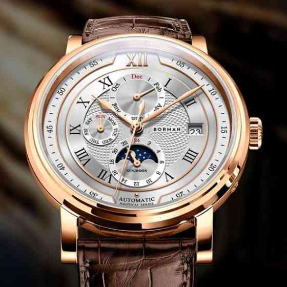 Водостойкие механические часы Borman Club golden Киев