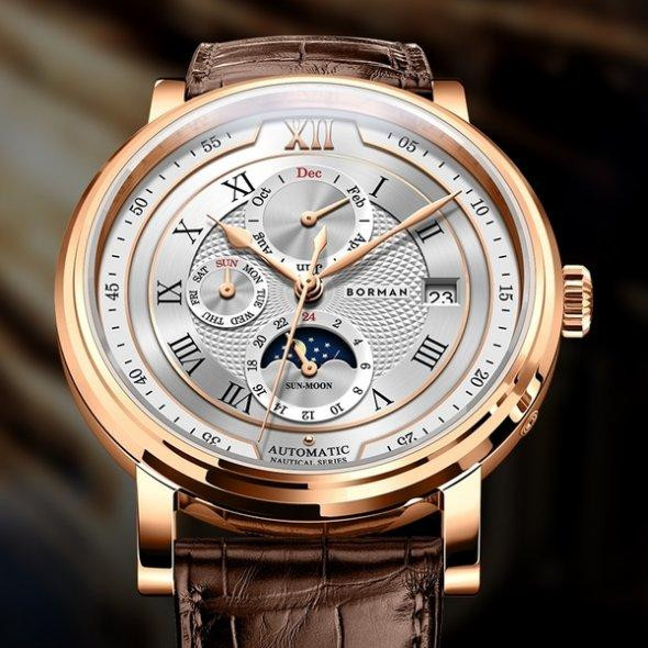 Водостойкие механические часы Borman Club golden Киев - изображение 2