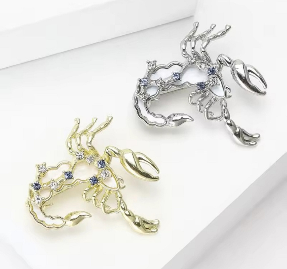 Брошка знак зодіаку "Скорпіон" Сріблястий Сміла - фото 7